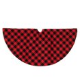 thumbnail image 2 of Northlight 20" Red and Black Buffalo Plaid Mini Christmas Tree Skirt, 2 of 4