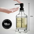 thumbnail image 2 of 2 Pack Soap Dispenser, GLADPURE 18 oz Antique Thick Glass Soap Dispensers-Black, 2 of 7
