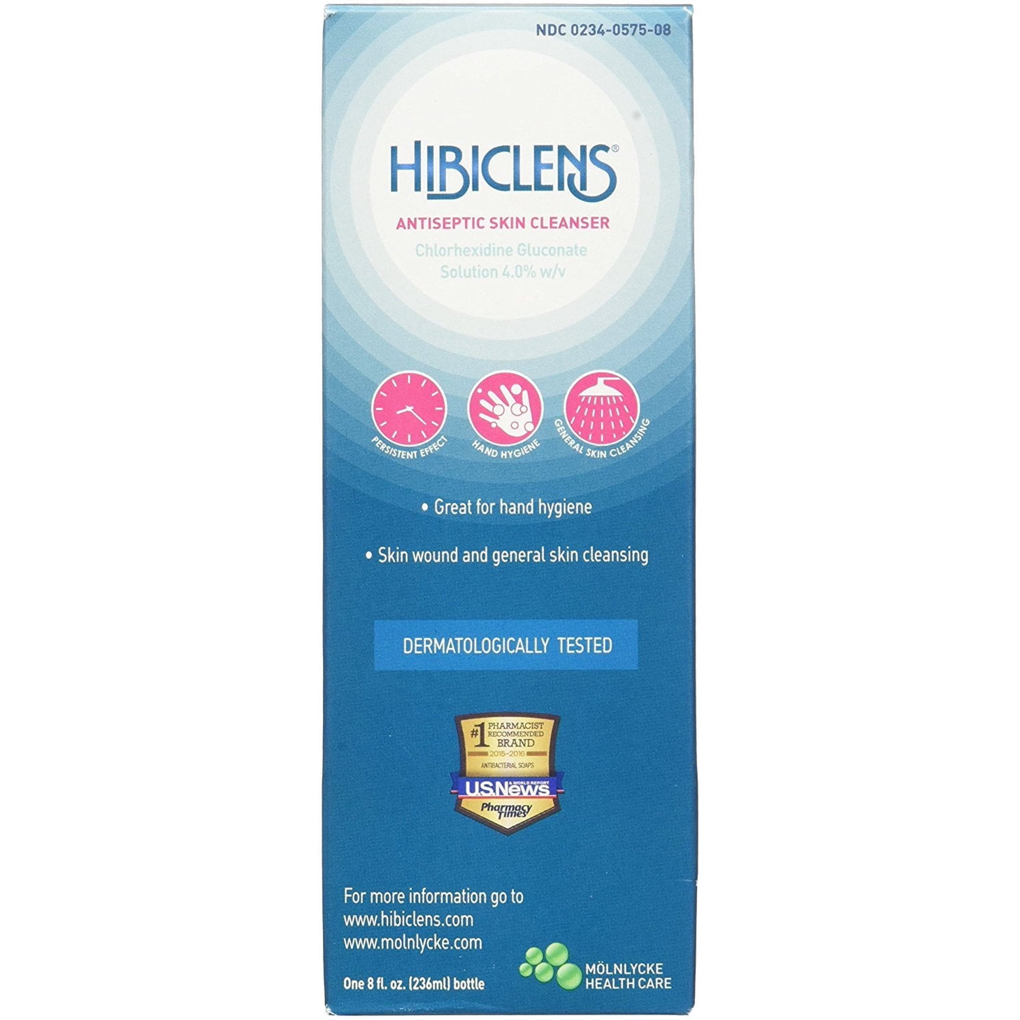 Hibiclens Antibacterial Hand Soap and Antiseptic Skin Cleanser 3 Pk | 8 Oz Wound Cleanser | 4% CHG Soap For Surgery | Antimicrobial Soap for Home and Hospital