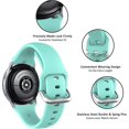 thumbnail image 3 of Paquete de 4 correas delgadas de silicona suave compatibles con Samsung Galaxy Watch Active 2 de 40 mm, 44 mm y Galaxy Watch Active, pulseras deportivas impermeables de 20 mm., 3 of 5