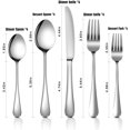thumbnail image 2 of Silverware Set, MASSUGAR 25 Piece Silverware Flatware Cutlery Set, Stainless Steel Forks Spoons Knives Set Utensils Service for 4, Include Knife/Fork/Spoon, Mirror Polished (25-Piece)\u2026, 2 of 7