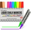 10 Pack Fluorescent Liquid Chalk Markers By Kassa - Child Safe (Non-Toxic) - 2 Tip Sizes (6 mm and 4 mm) Chalkboard Markers - Great for Chalkboards (Nonporous), Bistro Boards, Glass and Windows