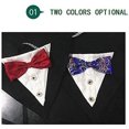 thumbnail image 3 of GHSDFBB Bandana pour Chien Bavoirs Triangles Foulards Col Réversible Réglable Costume Nœud Papillon Bandanas Nouveauté Chiens Cache-Cœur Mode Robe de Mariage pour Chiot et Chat (Bleu), 3 of 6