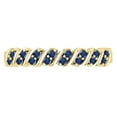 thumbnail image 2 of Dazzlingrock Collection Round Blue Sapphire Wave Style Stackable Wedding Band for Women (Color Blue, Clarity Highly Included) in 18K Yellow Gold, Size 9.5, 2 of 4