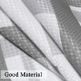 thumbnail image 4 of Grey and White Shower Curtain for Bathroom with Hooks Modern Geomertic Unique Design Waterproof Waffle Textured Fabric Polyester Sliver Gray Shower Curtain for Bath Set,72x72 inch, 4 of 6