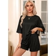 thumbnail image 3 of MINTREUS Womens Pajamas Sets 2 Piece knit Lounge Set Sleepwear With Pockets Loose fit M-3XL, 3 of 8
