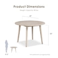 thumbnail image 3 of Furniture of America Rusenta Solid Wood 42-inch Round Dining Table, Natural Oak, 3 of 9
