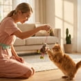 thumbnail image 5 of 3-Pack Plush Pull String Cat Toy Set, Realistic Bee and Mouse Shapes, Interactive Self-Play for Indoor Cats, Boredom Relief(Red), 5 of 6