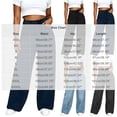 thumbnail image 3 of Utoimkio Women's Wide Leg Jeans High Waist Button Zip Fly Denim Trousers with Slant Front Pockets Textured Fabric for Daily Street Outfit, 3 of 5