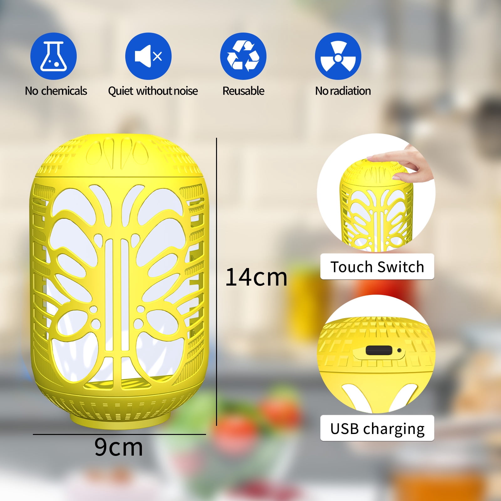 Rechargeable indoor camping dual-purpose double-light sticky trap mosquito killer fly trap insect lamp