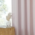 thumbnail image 2 of NICETOWN Blush Pink Curtains for Bedroom, Semi Sheer Thick Linen Drapes Light Filtering Privacy Protection Grommet Living Room Curtain Panels, 55"x90", 2 Panels, 2 of 8