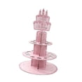 thumbnail image 2 of Voxware Money Holder Cake Table Centerpiece Desktop Decoration Double Layer Paper Structure Unique Function Suitable for Anniversary Gathering Pink, 2 of 8