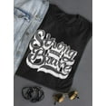 thumbnail image 3 of Strong And Brave Lettering T-Shirt Women -Image by Shutterstock, Female Small, 3 of 4