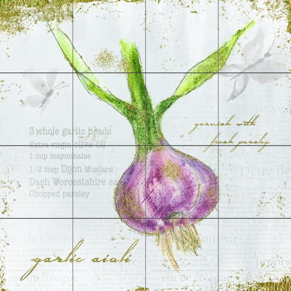 Tile Mural Kitchen Backsplash - Garden Treasures XI - by Emily Adams