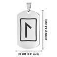 thumbnail image 2 of Stainless Steel Elder Futhark Laguz Rune Dog Tag Pendant Necklace, 2 of 3