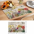 thumbnail image 6 of Romantic Retro Placemats Set of 8, Flower Leaf Non-Slip Place Mats Washable Table Mats for Kitchen Dining Table Decorations Indoor/Outdoor, 6 of 9