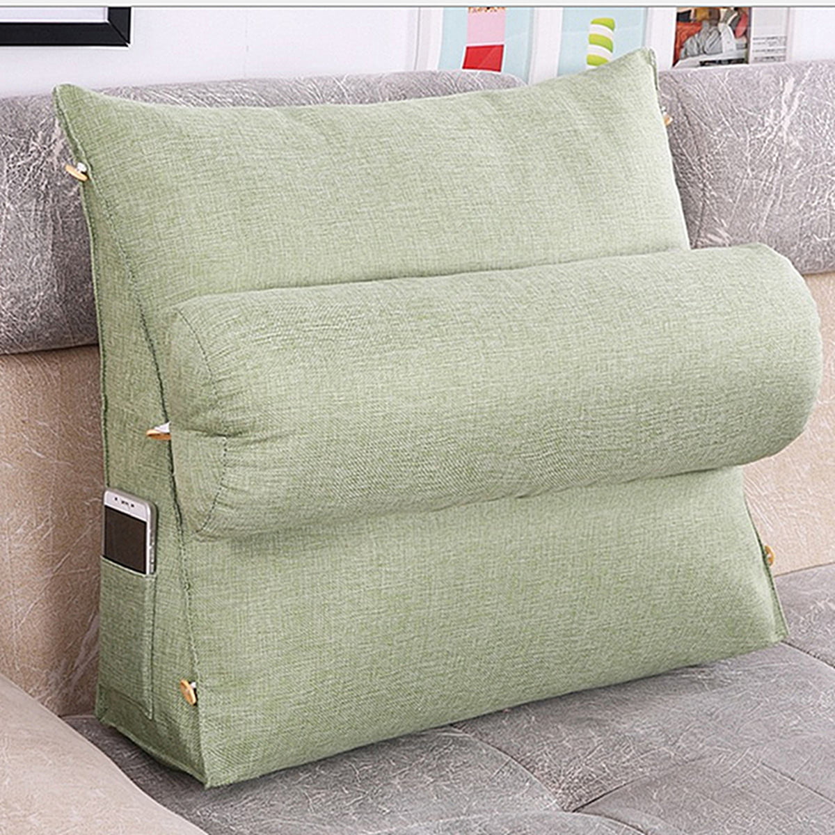 Plush Backrest Waist Back Pillow Sofa Cotton Bed Cushion Waist Neck Office Home 