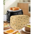 thumbnail image 4 of Yellow Beige Bee Toaster Cover 2 Slice, Small Kitchen Appliance Covers, Spring Floral Elegant Pastoral Flowers Toaster Oven Cover with Loop, Bread Machine Cover Polyester Dust Cover Protection, 4 of 4