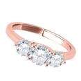 thumbnail image 3 of Aonejewelry 1/2 Carat Three Stone Diamond Engagement Ring Crafted In 14k Solid Rose Gold, 3 of 4