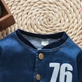 thumbnail image 3 of Spring and Autumn Boys' Baby Clothing Set Fashion Cotton Top+Pants Two-piece Boys' Newborn Children's 76 Denim Set., 3 of 5