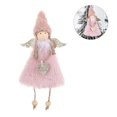 thumbnail image 4 of Pedante del festival del terciopelo de la decoración colgante del ornamento de la muñeca de la Navidad para el hotel casero, rosa Advancent HA001209-02, 4 of 6