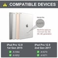 thumbnail image 2 of Backlit Detachable Keyboard Case for iPad Pro 12.9" 1/2 Gen, Pencil Slot Leather Folio, 2 of 8