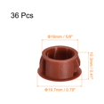 thumbnail image 2 of Unique Bargains 36Pack 16mm(5/8') Plastic Hole Plugs Panel Flush Type Knockout Locking Plugs, Red, 2 of 6