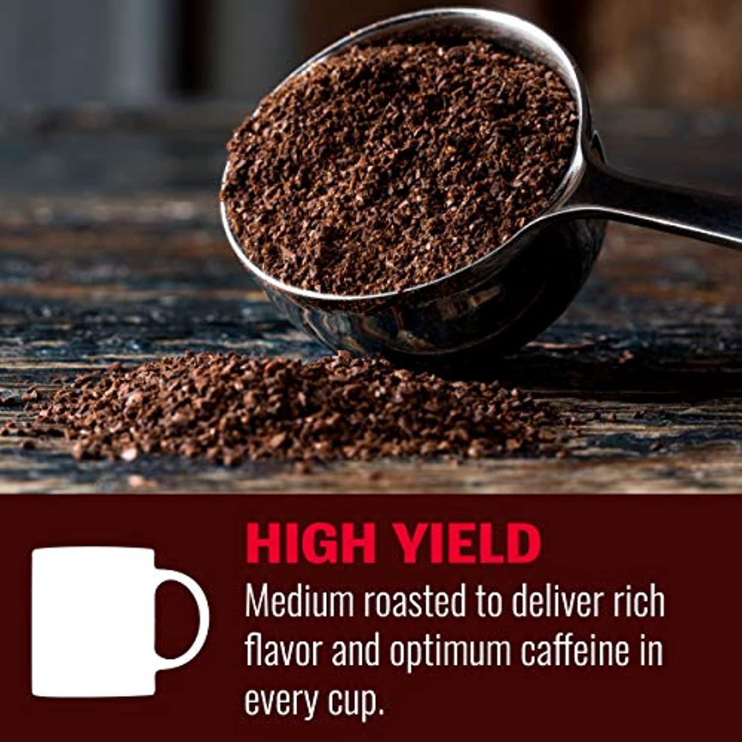 Hills Bros Original Blend Ground Coffee, Medium Roast, Full-Bodied Classic Rich Coffee Taste, Balanced For Optimum Caffeine, 26 Oz