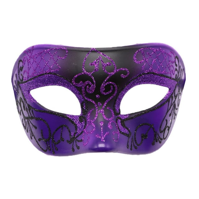 Máscara de mascarada para carnaval, club, escenario, regalos para actuaciones, máscara cómoda de media cara Púrpura