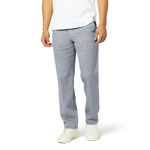 Men's Dockers® Stretch Easy Khaki Straight-Fit Flat-Front Pants Color: Burma Gray Size: 32X34