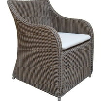 Padma's Plantation Porto Fino Aluminum Patio Armchair in Kubu Gray