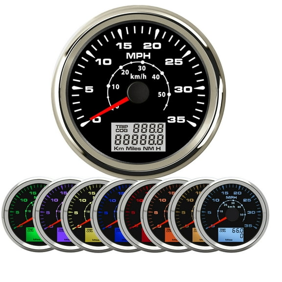 Geloo GPS Speedometer for Car Boat 0-35 MPH Speed Gauge Odometer for Motorcycle RV Truck