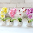 thumbnail image 4 of Artificial Orchid Flower Potted Silk Fake Phalaenopsis Flower Home Wedding Decor, 4 of 10