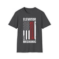 thumbnail image 2 of Elevator Mechanic USA Flag Elevator Technician Repairman Softstyle T-Shirt, 2 of 6
