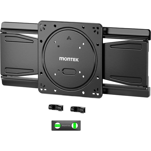 monTEK 1.1" Ultra Slim Full Motion TV Wall Mount for 23-43" TVs, Low Profile Dual Arm Bracket, ±30° Swivel,  3°/-10° Tilt, 10.1" Extension, Max VESA 200x200mm, Supports up to 99 lbs