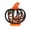 Black, variant on LOWLHOME Halloween Pumpkin Skull Lamp, Halloween Hollowed-Out Pumpkin Decoration Piece, Indoor And Outdoor Decorative Terrifying Glowing Pumpkins, Orange