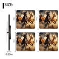 thumbnail image 3 of Square Wall Clock,Three Horses Of Different Colors Run Through The Desert,Silent Non-Ticking Wall Clock Decor for Home Office Kitchen Living Room Bedroom(16inch), 3 of 4