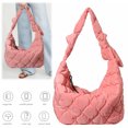 thumbnail image 4 of Bolso Crescent Bag Acolchado Bowknot Correa Mujer Gran Capacidad Hobo, 4 of 9