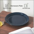 thumbnail image 3 of Mainstays Chiara Stoneware Round Navy 10.5" Dinner Plate, 3 of 5