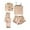 A1-Khaki146, variant on Solid Satin 4 Piece Sleep Sets For Women Multi Piece Elastic Waist Night Sleep Separates