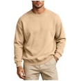 thumbnail image 2 of Goodtrade8 Big and Tall Men's Sweatshirt Winter Fleece Pullover Sweatshirt Warm Long Sleeve Crew Neck Plain Casual Tops for Men, 2 of 7