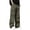 Army Green, variant on Cargo Pants for Mens Wide Legs Elastic Drawstring Waist Trosuer with Multi Pockets Baggy Outdoor Activities