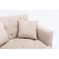 thumbnail image 2 of Fashionable and classic style chaise lounge chair / accent chair for Living Room, bedroom (Beige velvet), 2 of 5