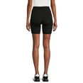 thumbnail image 4 of No Boundaries Women's Rayon Juniors Ribbed Bike Shorts, 4 of 5