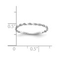 thumbnail image 2 of 14k Solid White Gold Sparkle-Cut Textured Rope Band Ring Size 6.00 Ring for Women and Men, 2 of 2