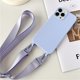 thumbnail image 1 of Funda de silicona mate con correa de collar cruzado para iPhone, 15, 14 Pro Max, 11, 12, 13 Mini, XR, X, XS, 7, 8 Plus, SE, cubierta a prueba de golpes, 1 of 4