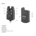 thumbnail image 4 of Hirisi Electronic Fishing Alarm 1+2 Set Wireless Bite Alarm for Carp, 4 of 5
