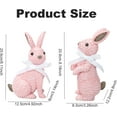 thumbnail image 2 of JEWLALO 2PCS Rattan Rabbit Easter Decorations, Bunny Easter Ornaments, Outdoor Garden Statue Animals Figurine for Home Farmhouse Courtyard Lawn Tabletop Decoration, Gifts for Easter (Brown), 2 of 9