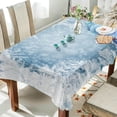 thumbnail image 4 of Coolnut Christmas Snowman Tablecloth, Waterproof Washable Polyester Square Table Cover, Durable Tablecloth for Kitchen Dining Table Party Decor, 54"X 72", 4 of 7