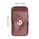 thumbnail image 4 of EeaseMX Riñonera de piel sintética marrón impermeable para hombre, doble capa, con cremallera, sección vertical, para teléfono, 4 of 7